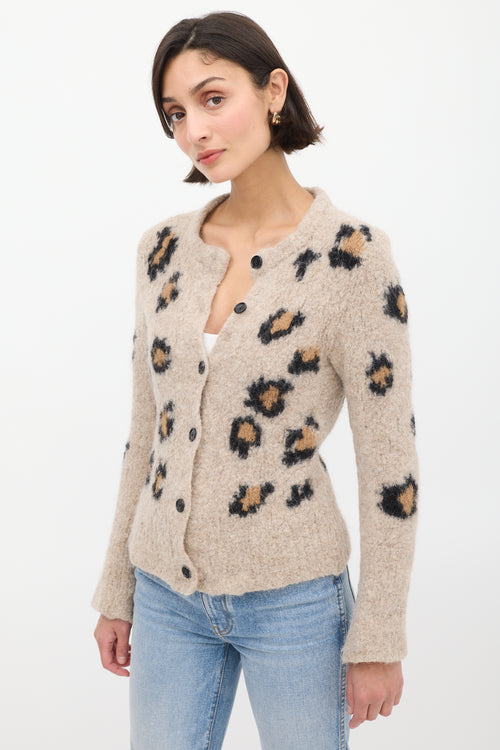 Smythe X Augden Beige & Black Patterned Cardigan