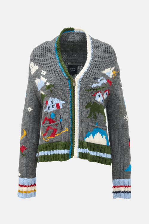 Smythe X Augden Intarsia Zip Cardigan