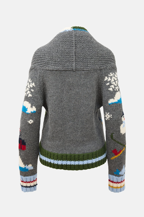 Smythe X Augden Intarsia Zip Cardigan