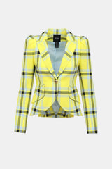 Smythe Plaid Single Button Blazer