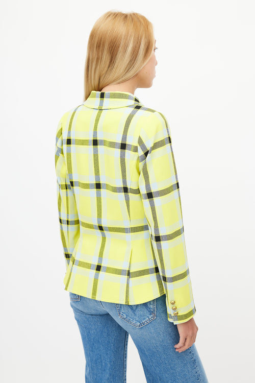 Smythe Yellow & Multicolour Check Blazer