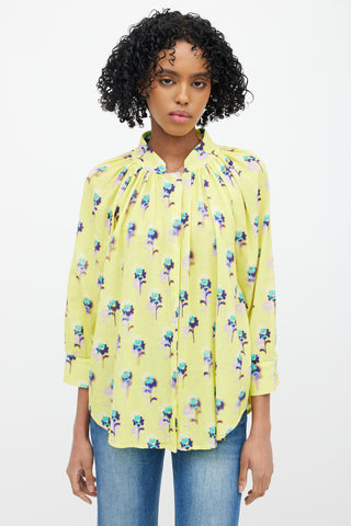 Smythe Yellow & Multicolour Floral Top