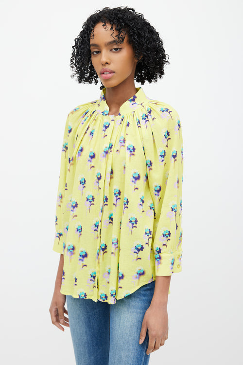 Smythe Yellow & Multicolour Floral Top