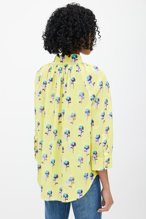 Smythe Yellow & Multicolour Floral Top