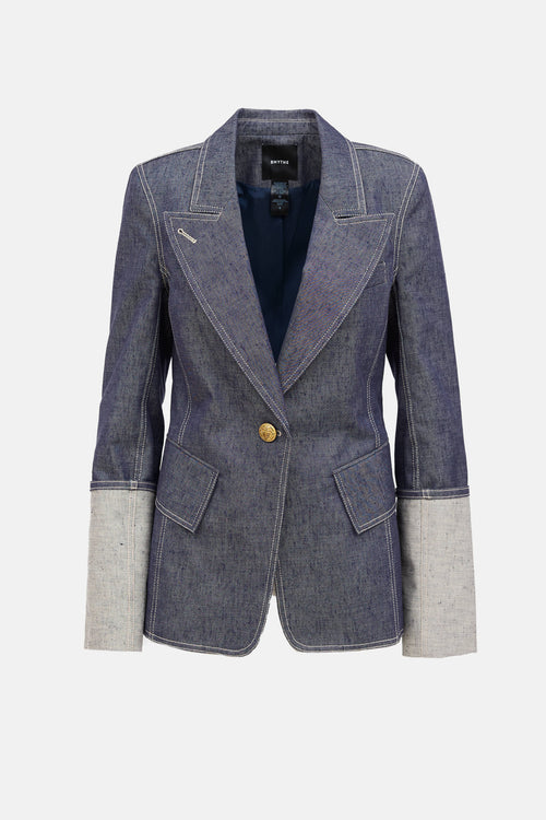 Smythe Denim Cuffed Blazer