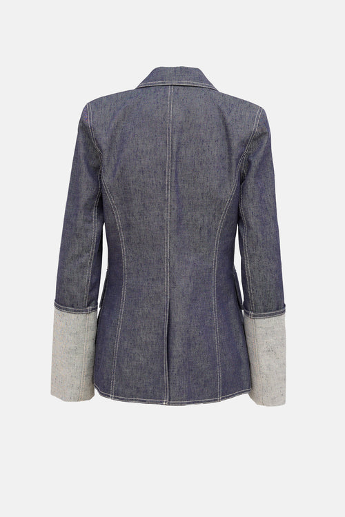 Smythe Denim Cuffed Blazer