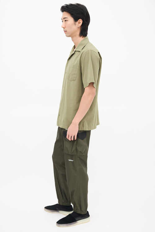 Snow Peak Green Perforated Short Sleeve Shirt