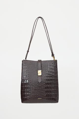 Soeur Embossed Leather Bello Bag