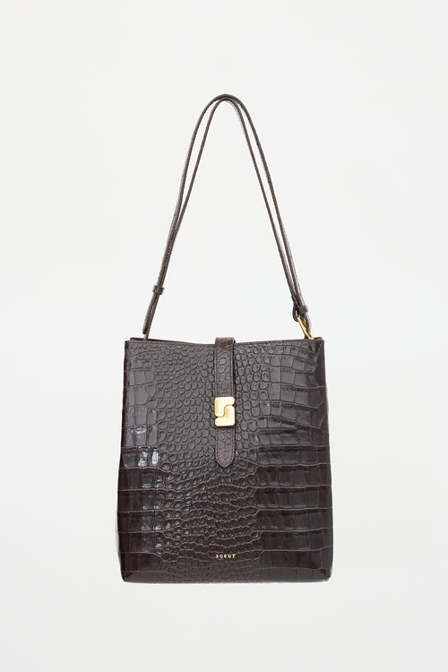 Soeur Embossed Leather Bello Bag