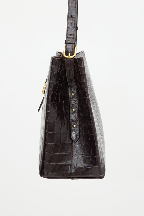 Soeur Embossed Leather Bello Bag