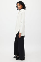 Sofie D'Hoore Cream Silk V-Neck Blouse
