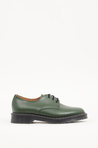 Solovair Green Leather 3-Eye Gibson Derby