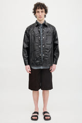 Song For The Mute Faux Patent Leather Shirt