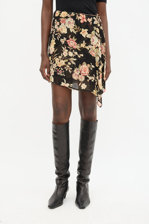 Sonia Rykiel Floral Wrap Skirt
