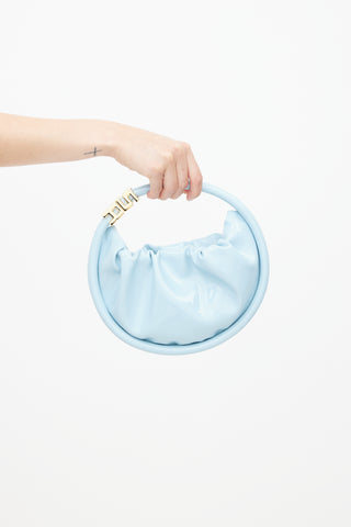 Sonia Rykiel Blue & Gold Vinyl Domino Bag