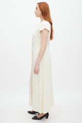 Sonia Rykiel Cream Cap Sleeved Midi Dress