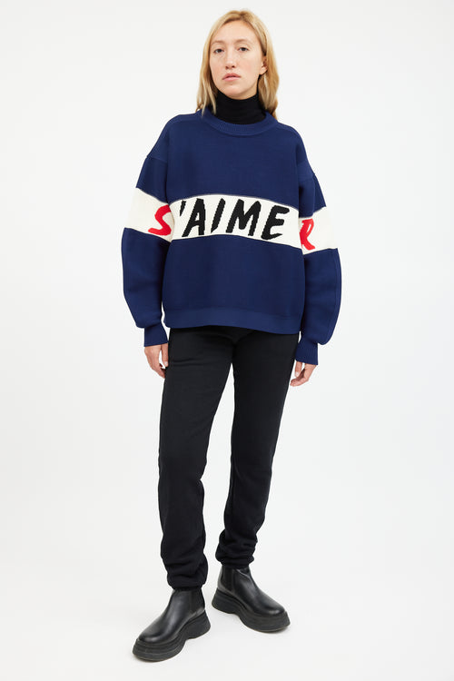 Sonia Rykiel Navy & Multicolour S'Amier Knit Sweater