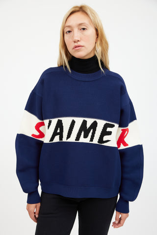 Sonia Rykiel Navy & Multicolour S'Amier Knit Sweater