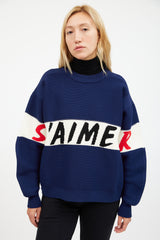 Sonia Rykiel // Navy & Multicolour S'Amier Knit Sweater – VSP