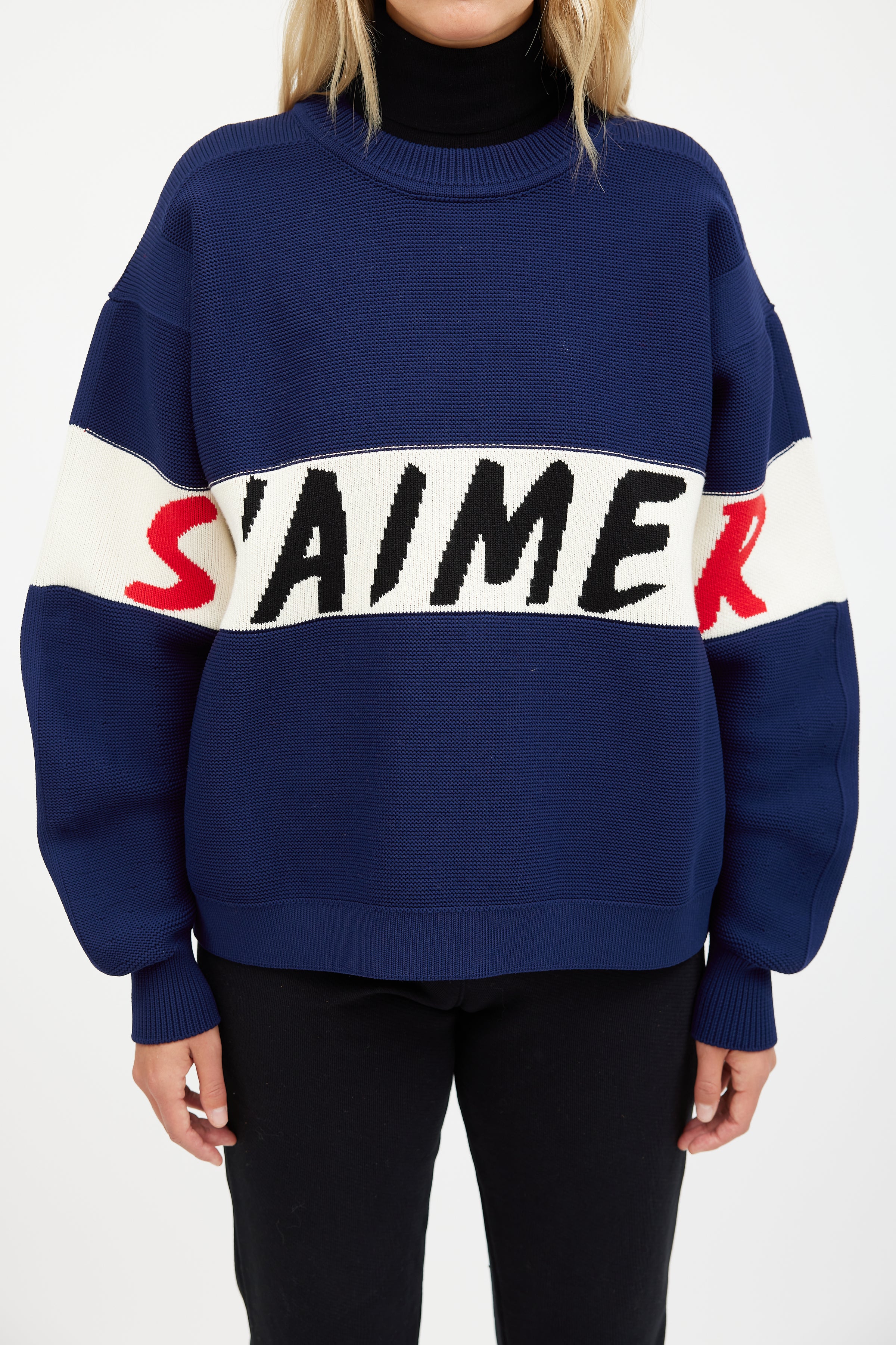 Sonia Rykiel // Navy & Multicolour S'Amier Knit Sweater – VSP