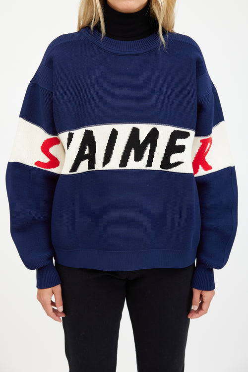 Sonia Rykiel Navy & Multicolour S'Amier Knit Sweater