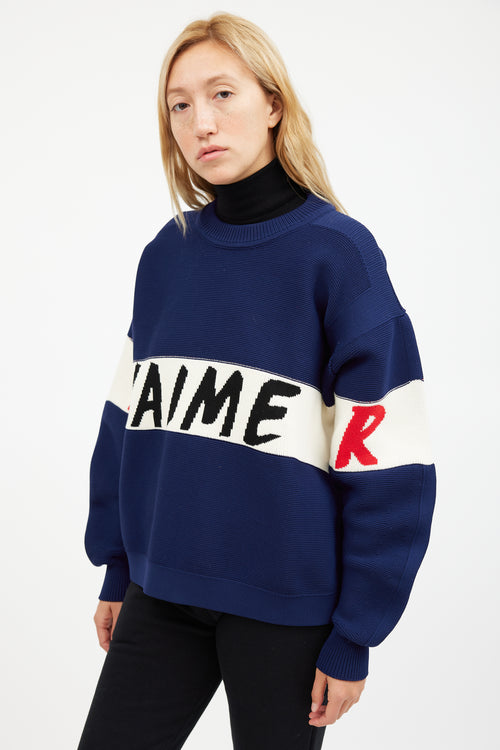 Sonia Rykiel Navy & Multicolour S'Amier Knit Sweater