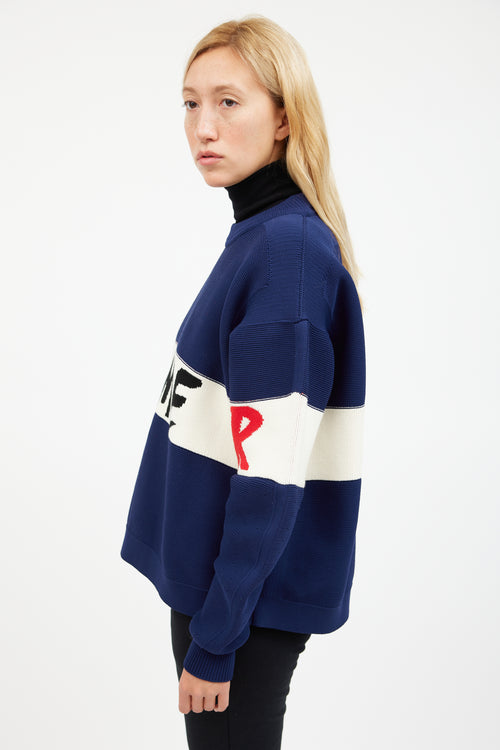 Sonia Rykiel Navy & Multicolour S'Amier Knit Sweater