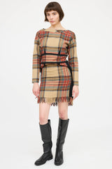 Sonia RykielWool Plaid Fringe Dress