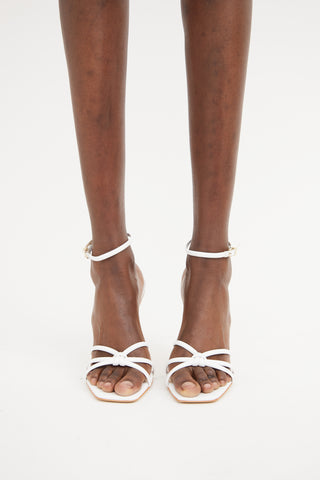 Sophia Webster White Sculptural Heels