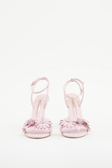 Sophia Webster Pink Floral Applique Heel