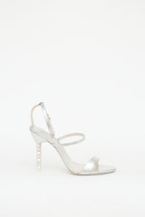 Sophia Webster Silver Pearl Bridal Heel