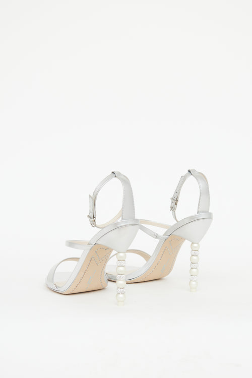 Sophia Webster Silver Pearl Bridal Heel