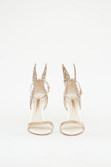 Sophia Webster White & Bronze Wing Pump