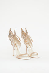 Sophia Webster White & Bronze Wing Pump