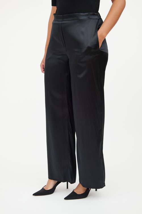 Sophie Grace Black Satin Naomi Pant