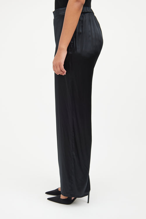 Sophie Grace Black Satin Naomi Pant