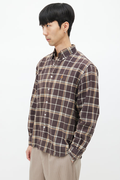 Sophnet Brown & Multicolour Plaid Shirt