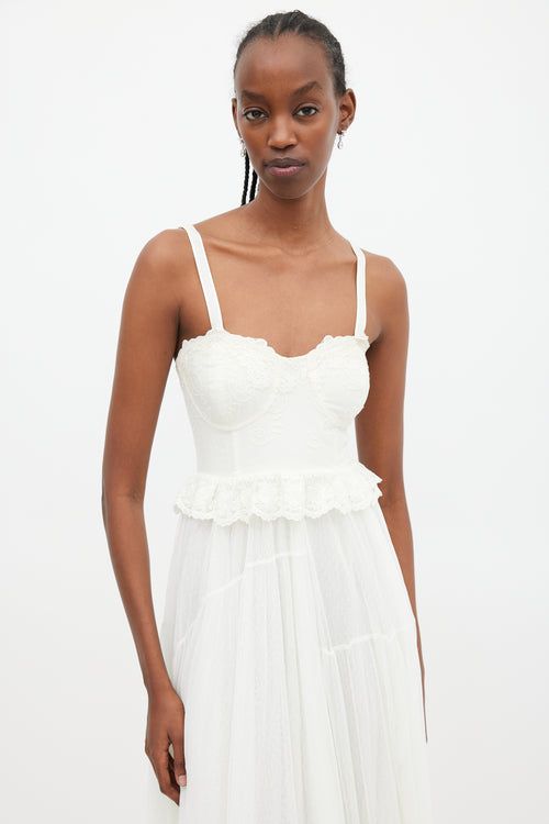 Spell Bridal White Lace & Tulle Dress