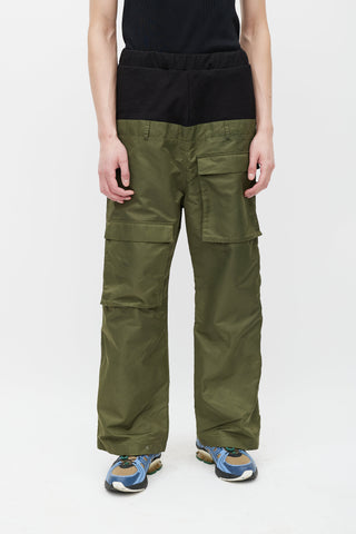 Spencer Badu Black & Green Cargo Trouser
