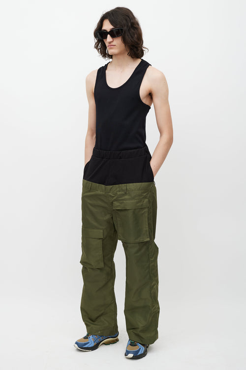 Spencer Badu Black & Green Cargo Trouser