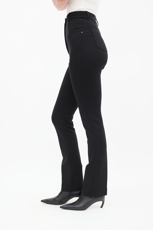 Sportmax Black Wool Woven Trouser