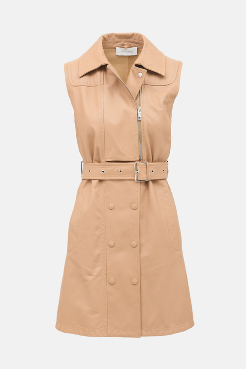 Sportmax Leather Belted Dionne Dress
