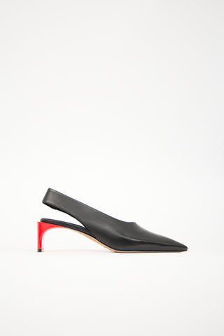 Sportmax Leather Slingback Pump