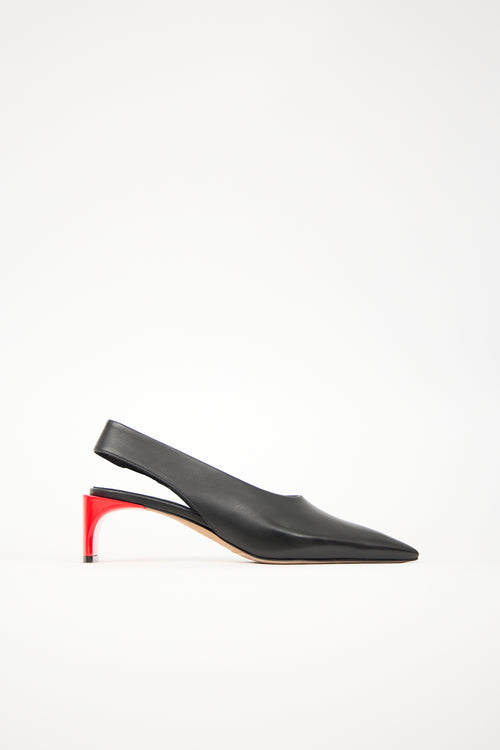 Sportmax Leather Slingback Pump