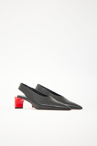 Sportmax Leather Slingback Pump