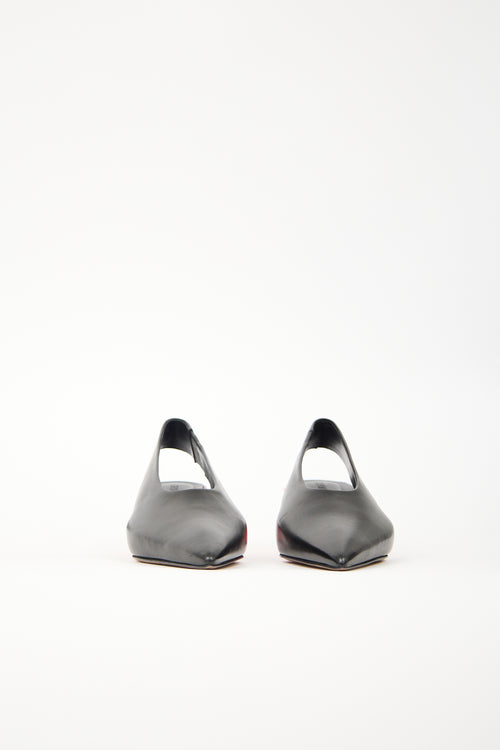 Sportmax Leather Slingback Pump