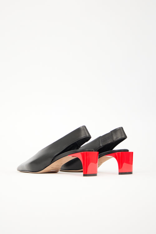 Sportmax Leather Slingback Pump