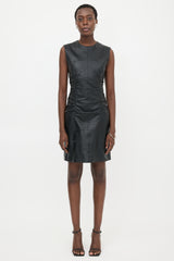 Sportmax Leather Ruched Kastel Dress