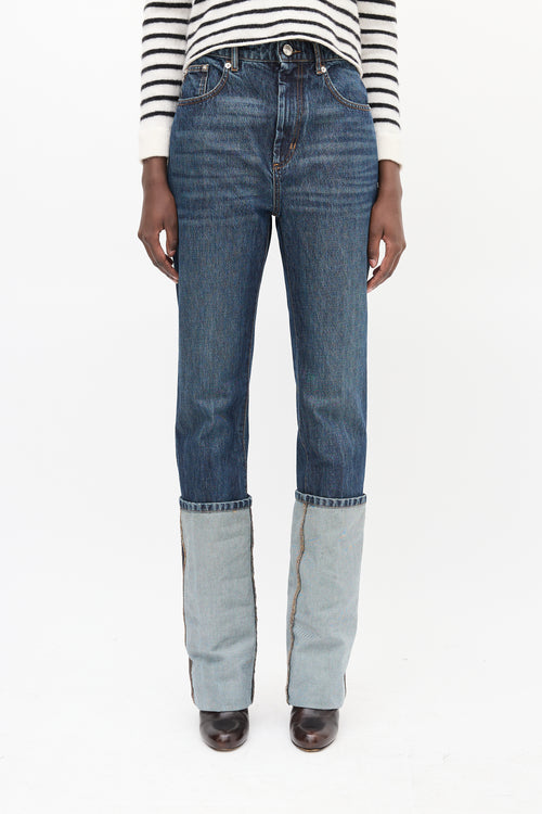 Sportmax Medium Wash Cuffed Straight Jeans