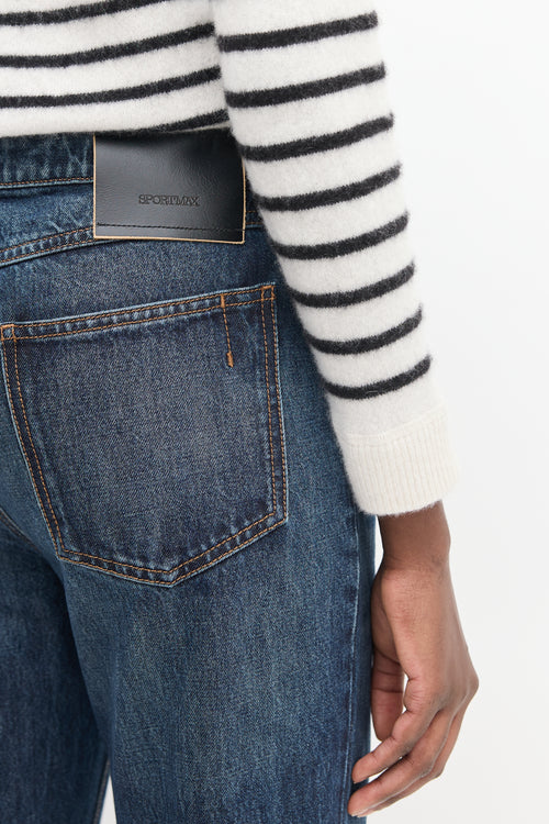 Sportmax Medium Wash Cuffed Straight Jeans